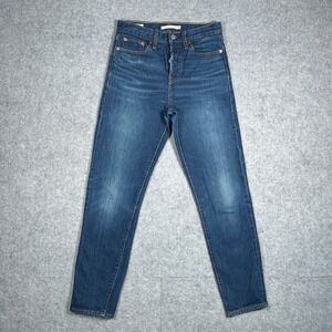 Levi's denim jeans women 25(26x27) Blue Wedgie Straight high rise button fly
